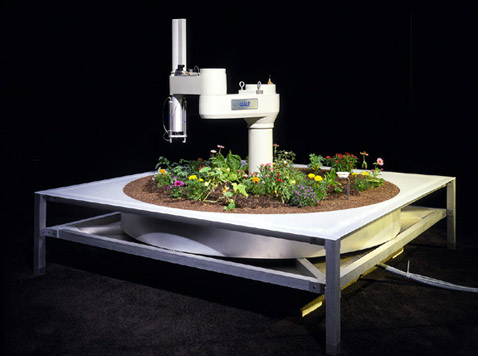 ����������� ����������� Jardiland � ������ Telegarden � ��� ���������� � ������������ ����� ���������� (University of Southern California) � ������� � ���� � ���� 1995-��. ��� � ������� ������� ���� ����� ���������� ��������� ����� 9 ����� �������������, �������� �����-�������, �������� ���������. ����� 9 ���, � ������� 2004 ����, ������ ��� ������, � ����������� ������� �������� (���� � ����� berkeley.edu).