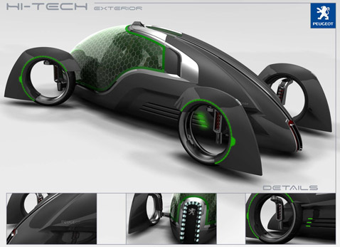   (Gabriel Gunis)      Hi-tech.      (   peugeot-concours-design.com).