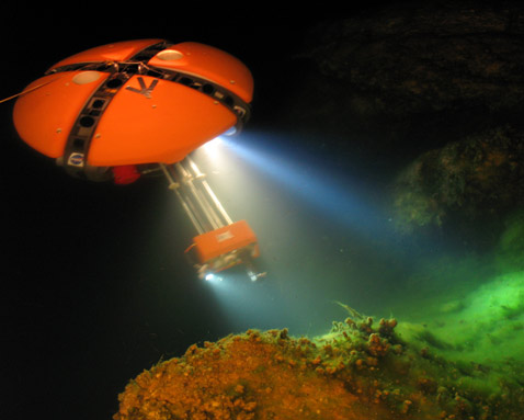 ������, �������� DEPTHX, ������ � ������� ����������� �� ������ ������� ������ �������, �� � ������ �� ������ �������� (���� David Wettergreen/Robotics Institute at Carnegie Mellon University).