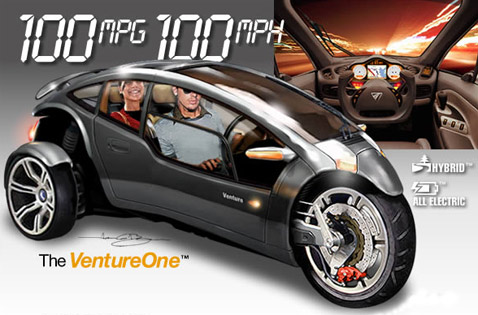      ,  VentureOne      100 mpg  100 mph,            2,36   100     161    ( Venture Vehicles).